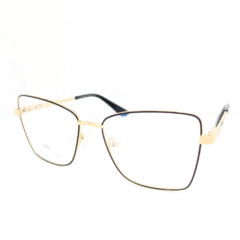 Armação para Óculos Feminino Empório Glasses Preto/Dourado Gatinho/Quadrado EG4319 C15 54