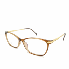 Armação para Óculos Feminino Empório Glasses Marrom Cristal Retangular EG5542 C12 51