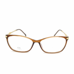 Armação para Óculos Feminino Empório Glasses Marrom Cristal Retangular EG5542 C12 51
