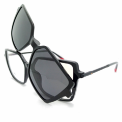 Armação para Óculos Feminino Empório Glasses Preto Clip-On EG5567 C15 53