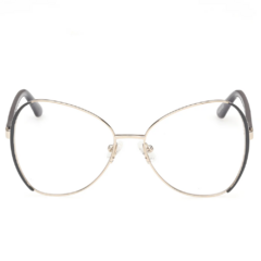 Armação para Óculos Feminino Guess by Marciano Dourado/Cinza Oval/Geométrico GM50015 020 56