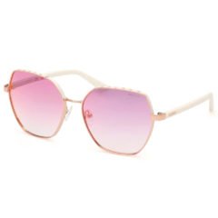 Óculos de Sol Feminino Guess Rosé Hexagonal GU00108 21Z 60