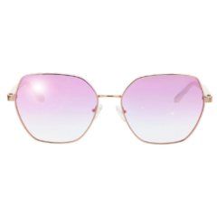 Óculos de Sol Feminino Guess Rosé Hexagonal GU00108 21Z 60