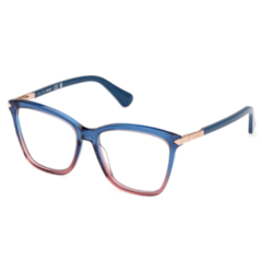 Armação para Óculos Feminino Guess Azul Cristal/Rosa Cristal Quadrado GU2880 092 54