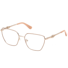 Armação para Óculos Feminino Guess Nude/Dourado Gatinho GU2952 059 55