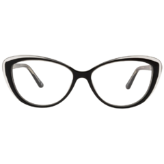 Armação para Óculos Feminino Guess Preto/Cristal Gatinho GU2978 005 55