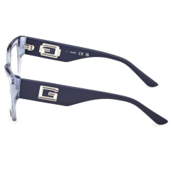 Armação para Óculos Feminino Guess Azul Cristal Gatinho GU50357 084 53