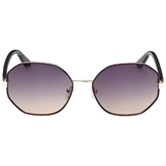 Óculos de Sol Feminino Guess Preto/Dourado Hexagonal GU7880-H 05B 58