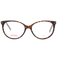 Armação para Óculos Unissex Hugo Boss Mesclado Marrom/Cristal Gatinho/Redondo HG1052 AIO 54