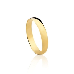 Aliança J03A 4mm Meia cana/Anatômica em Ouro