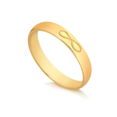 Aliança J173 4mm Meia cana/Anatômica em Ouro
