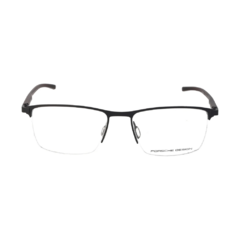 Armação para Óculos Masculino Porsche Design Cinza Chumbo Retangular P8371 A 56