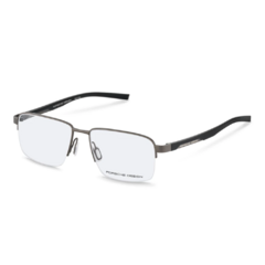 Armação para Óculos Masculino Porsche Design Cinza Chumbo Quadrado P8747 B 56