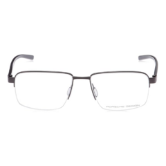 Armação para Óculos Masculino Porsche Design Cinza Chumbo Quadrado P8747 B 56