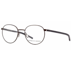 Armação para Óculos Masculino Porsche Design Cinza Chumbo Redondo P8756 D 51