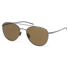 Óculos de Sol Masculino Porsche Design Cinza Chumbo Redondo P8947 D 56