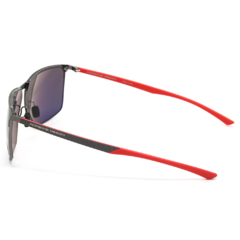 Óculos de Sol Masculino Porsche Design Cinza Chumbo Retangular P8964 B 61