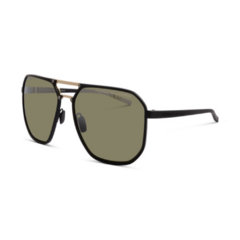 Óculos de Sol Masculino Porsche Design Preto Fosco Piloto P8971 A 61