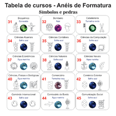 Anel de Formatura ANF59 em Ouro - Joalheria Scheffler