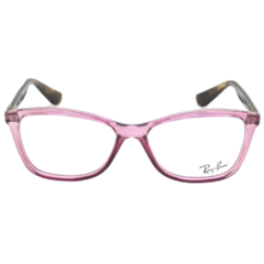 Armação para Óculos Infantil Ray-Ban Roxo Cristal Retangular RB1574L 3797 49