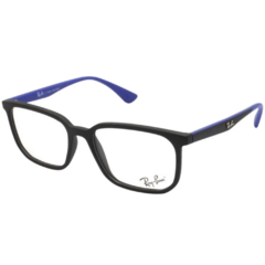 Armação para Óculos Infantil Ray-Ban Preto Fosco Quadrado RB1595L 3822 49