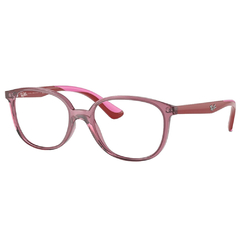Armação para Óculos Infantil Ray-Ban Rosa Cristal Retangular RB1598L 3777 49