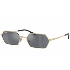 Óculos de Sol Feminino Ray-Ban Dourado Hexagonal RB3728 9213/6V 58