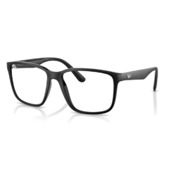 Armação para Óculos Masculino Ray-Ban Preto Fosco/Preto Brilho Quadrado RB7207L 8164 57