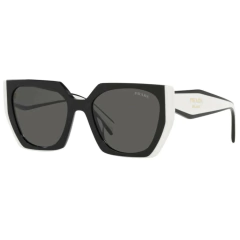 Óculos de Sol Feminino Prada Preto/Branco Geométrico/Gatinho SPR15W 09Q-5S0 54