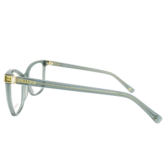 Armação para Óculos Feminino Carmim Cinza Cristal Gatinho/Redondo CRM41344 C3 53 - Joalheria Scheffler