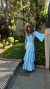 Vestido linho babados Brunah azul claro - loja online
