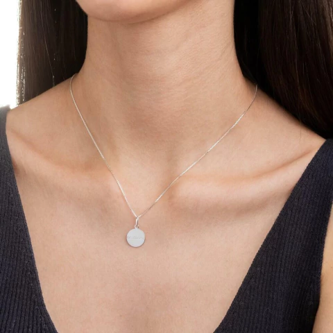 Colar Medalha Gratidão 12mm 45cm