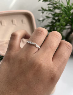 Anel Corações Vazados 3mm