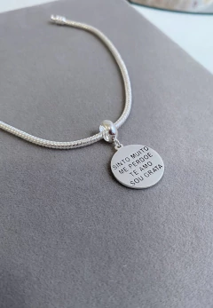 Berloque Medalha Sinto muito, me perdoe, te amo, sou grata