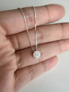 Colar Redondo Cravejado Cristais 6mm 40cm