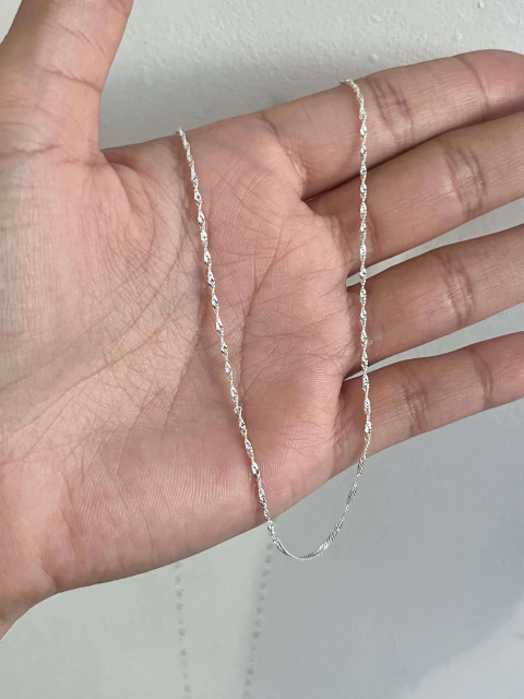 corrente singapura 1mm 60cm