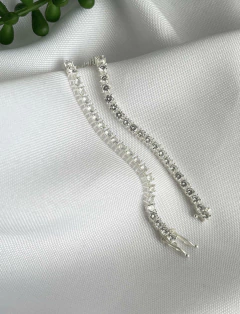 Pulseira Riviera Zircônias Cristais 4mm 17cm Luxo - Mile e Uma Pratas