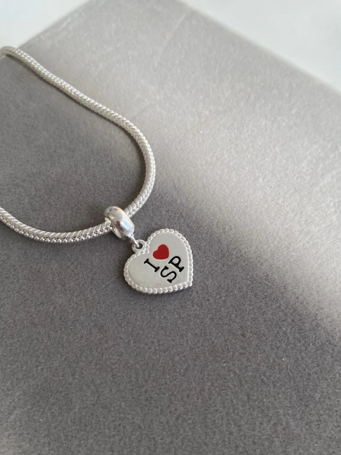 Berloque Coração Eu Amo SP