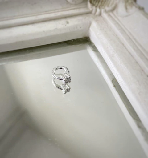 Berloque Anel Solitário com Zircônia 10mm