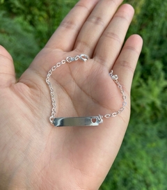 Pulseira Infantil Chapinha Coração Vazado - comprar online