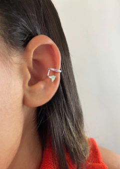 Piercing Fake Colorido Zircônia Esmeralda Fusion