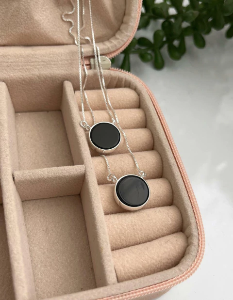 Escapulário Pedra Preta 60cm