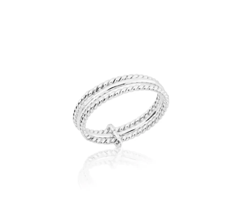 Anel Triplo Torcidinho e Liso