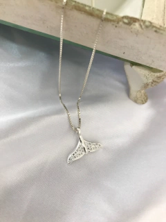 Colar Calda de Sereia Cravejada 40cm na internet