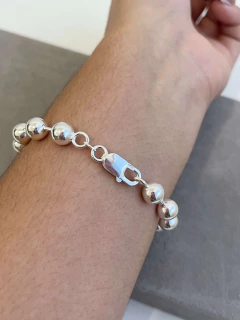 Pulseira Bolas 8mm 18cm na internet