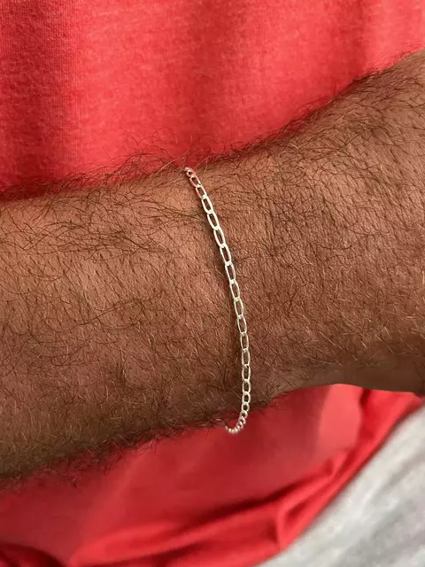 Pulseira Masculina Grumet Alongada 2.3mm 21cm