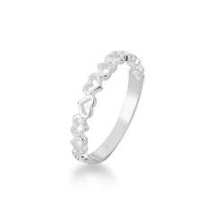 Anel Corações Vazados 3mm - comprar online