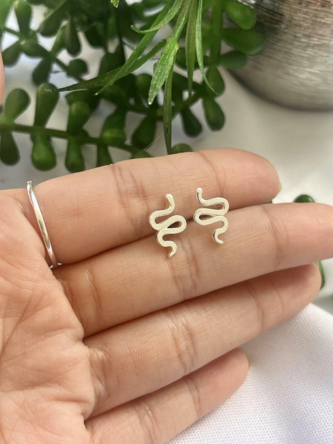 Brinco Cobra Lisa 13x8mm