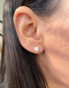 Brincos Coração de Zircônia 5mm na internet
