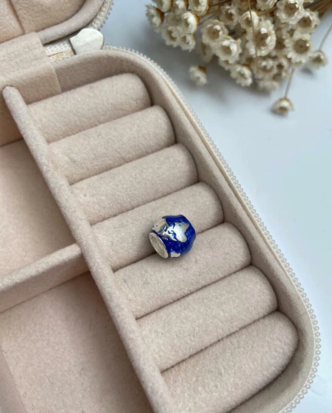 Berloque Globo Mapa Mundi Separador